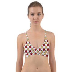 Apple Polkadots Wrap Around Bikini Top by bloomingvinedesign