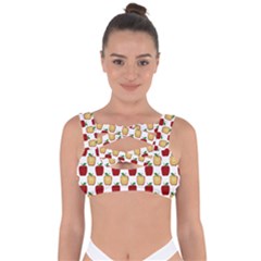 Apple Polkadots Bandaged Up Bikini Top by bloomingvinedesign