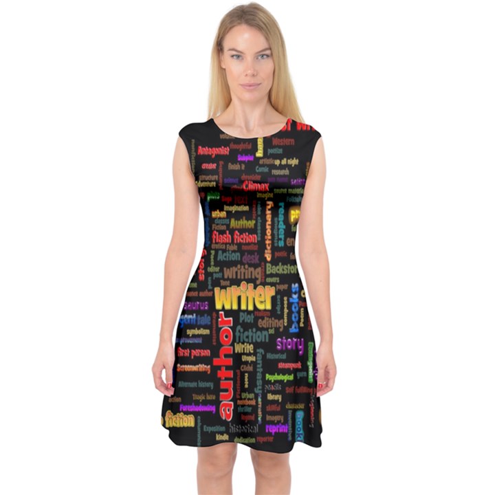 Writer Capsleeve Midi Dress