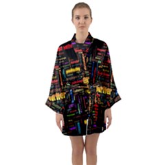 Writer Long Sleeve Satin Kimono by ArtworkByPatrick