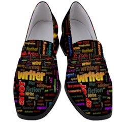 Writer Women s Chunky Heel Loafers by ArtworkByPatrick