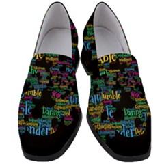 Affirmations Women s Chunky Heel Loafers by ArtworkByPatrick