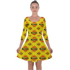 No Limits Quarter Sleeve Skater Dress by ArtworkByPatrick