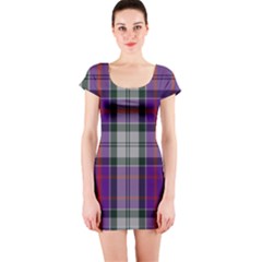 Culloden Dress Tartan Short Sleeve Bodycon Dress by impacteesstreetwearfour