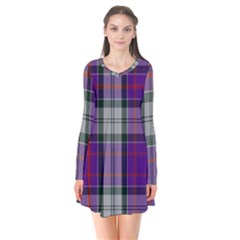 Culloden Dress Tartan Long Sleeve V-neck Flare Dress by impacteesstreetwearfour