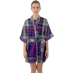 Culloden Dress Tartan Half Sleeve Satin Kimono  by impacteesstreetwearfour