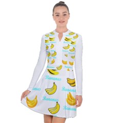 Bananas Long Sleeve Panel Dress by cypryanus