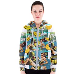 Creature From The Black Lagoon Bananas Women s Zipper Hoodie by cypryanus