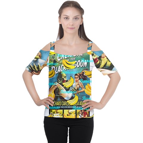 Creature From The Black Lagoon Bananas Cutout Shoulder Tee by cypryanus