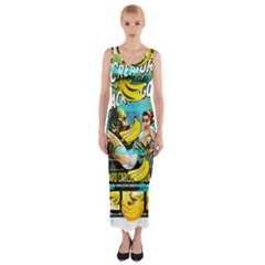 Creature From The Black Lagoon Bananas Fitted Maxi Dress by cypryanus