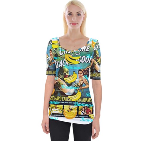 Creature From The Black Lagoon Bananas Wide Neckline Tee by cypryanus