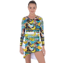 Creature From The Black Lagoon Bananas Asymmetric Cut-out Shift Dress by cypryanus