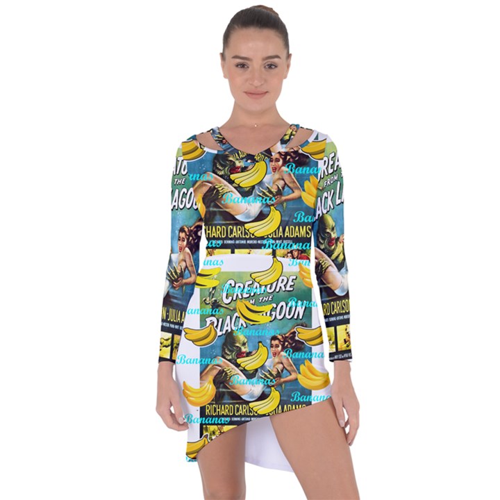 Creature From The Black Lagoon Bananas Asymmetric Cut-Out Shift Dress