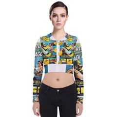 Creature From The Black Lagoon Bananas Long Sleeve Zip Up Bomber Jacket by cypryanus