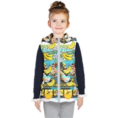 Creature From The Black Lagoon Bananas Kids  Hooded Puffer Vest by cypryanus