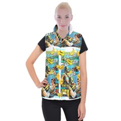 Creature From The Black Lagoon Bananas Women s Button Up Vest by cypryanus