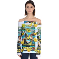 Creature From The Black Lagoon Bananas Off Shoulder Long Sleeve Top by cypryanus