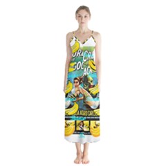 Creature From The Black Lagoon Bananas Button Up Chiffon Maxi Dress by cypryanus