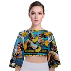 Creature From The Black Lagoon Bananas Tie Back Butterfly Sleeve Chiffon Top by cypryanus