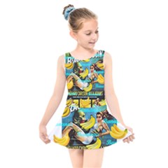 Creature From The Black Lagoon Bananas Kids  Skater Dress Swimsuit