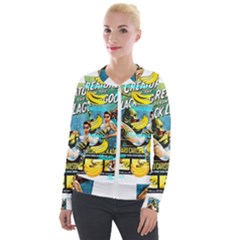 Creature From The Black Lagoon Bananas Velour Zip Up Jacket by cypryanus