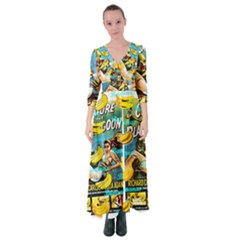 Creature From The Black Lagoon Bananas Button Up Maxi Dress by cypryanus