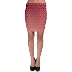 Red Gold Art Decor Bodycon Skirt by HermanTelo