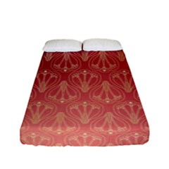 Red Gold Art Decor Fitted Sheet (full/ Double Size) by HermanTelo