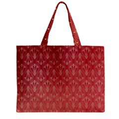 Red Gold Art Decor Zipper Mini Tote Bag