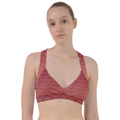 Red Gold Art Decor Sweetheart Sports Bra