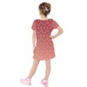 Red Gold Art Decor Kids  Short Sleeve Velvet Dress View2