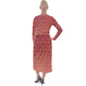 Red Gold Art Decor Velvet Maxi Wrap Dress View2