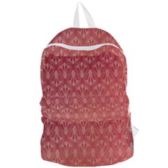 Red Gold Art Decor Foldable Lightweight Backpack