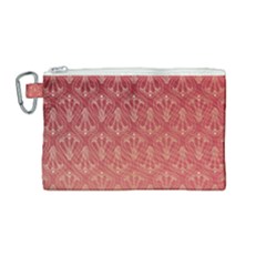 Red Gold Art Decor Canvas Cosmetic Bag (medium)