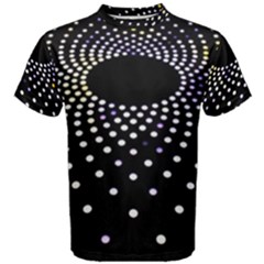 Abstract Black Blue Bright Circle Men s Cotton Tee by HermanTelo