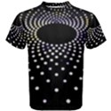 Abstract Black Blue Bright Circle Men s Cotton Tee View1