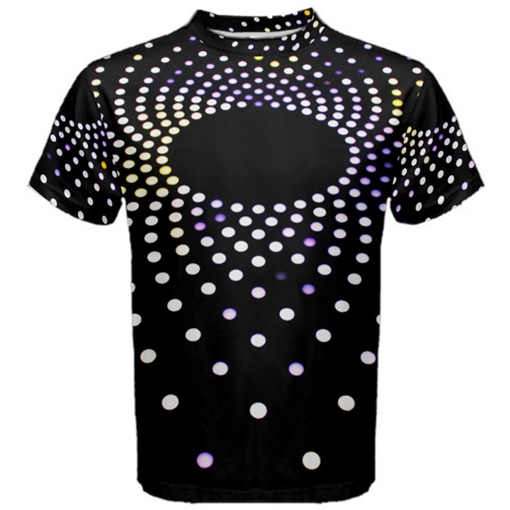 Abstract Black Blue Bright Circle Men s Cotton Tee