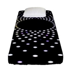 Abstract Black Blue Bright Circle Fitted Sheet (single Size) by HermanTelo