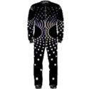 Abstract Black Blue Bright Circle OnePiece Jumpsuit (Men)  View1