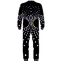 Abstract Black Blue Bright Circle OnePiece Jumpsuit (Men)  View2