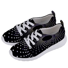 Abstract Black Blue Bright Circle Women s Lightweight Sports Shoes