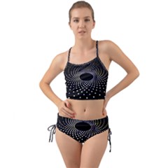 Abstract Black Blue Bright Circle Mini Tank Bikini Set by HermanTelo