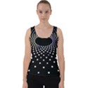 Abstract Black Blue Bright Circle Velvet Tank Top View1