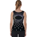 Abstract Black Blue Bright Circle Velvet Tank Top View2