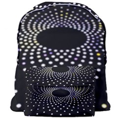 Abstract Black Blue Bright Circle Giant Full Print Backpack by HermanTelo