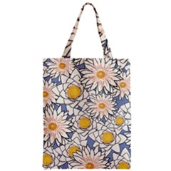 Flowers Pattern Lotus Lily Zipper Classic Tote Bag