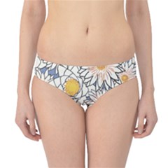 Flowers Pattern Lotus Lily Hipster Bikini Bottoms by HermanTelo