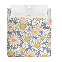 Flowers Pattern Lotus Lily Duvet Cover Double Side (full/ Double Size)