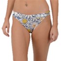 Flowers Pattern Lotus Lily Band Bikini Bottom View1