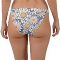 Flowers Pattern Lotus Lily Band Bikini Bottom View2